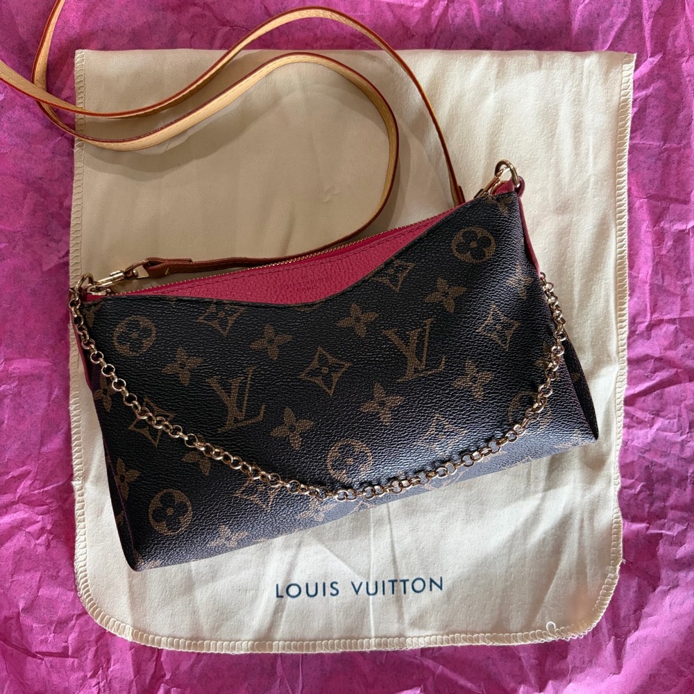 Louis Vuitton Black and Brown Monogram Crossbody Bag
